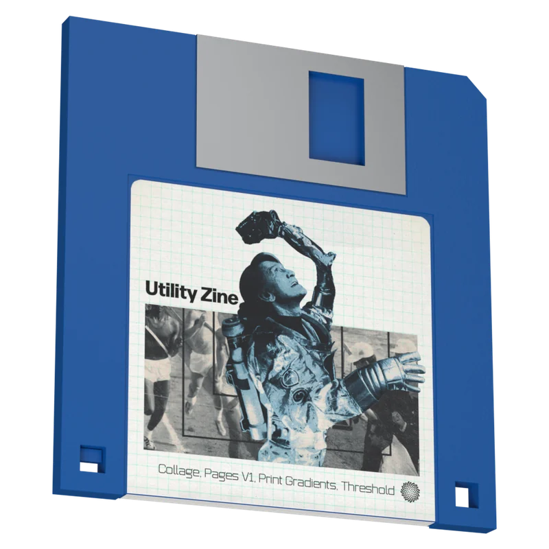 Utility Zine floppy disk cover